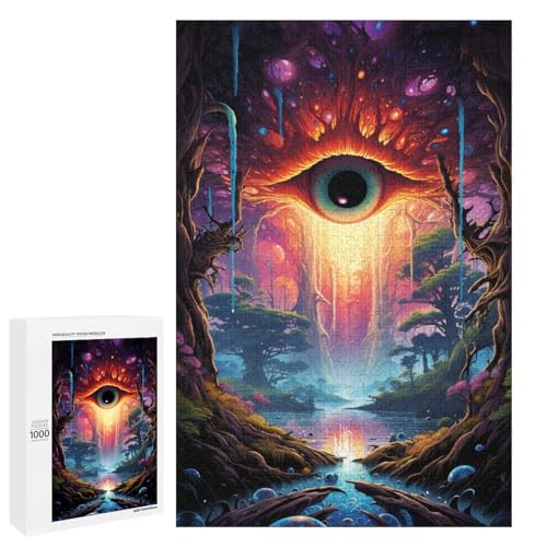 Puzzle für Erwachsene 1000 Teile Bunte psychedelische Fantasieaugen Holzpuzzle Lernspielzeug Familienspiele 75 x 50 cm Puzzle für Erwachsene 1000 Teile Bunte psychedelische Fantasieaugen Holzpuzzle Lernspielzeug Familienspiele 75 x 50 cm von QSYFNBZL