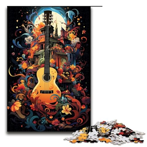 Puzzle für Erwachsene 1000 Teile Bunte psychedelische Gitarre DIY Puzzle Spielzeug tolle Geschenke zu Weihnachten für Teenager ab 14 Jahren 75 x 50 cm Puzzle für Erwachsene 1000 Teile Bunte psychedelische Gitarre DIY Puzzle Spielzeug tolle Geschenke zu Weihnachten für Teenager ab 14 Jahren 75 x 50 cm von QSYFNBZL