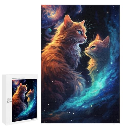 Puzzle für Erwachsene 1000 Teile Bunte psychedelische Katze Holzpuzzle Lernspielzeug Familienspiele 75 x 50 cm Puzzle für Erwachsene 1000 Teile Bunte psychedelische Katze Holzpuzzle Lernspielzeug Familienspiele 75 x 50 cm von QSYFNBZL