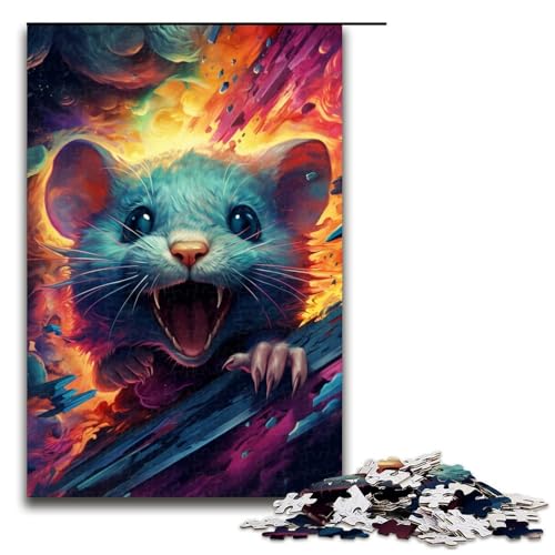 Puzzle für Erwachsene 1000 Teile Bunte psychedelische Maus Holzpuzzle Lernspielzeug Familienspiele 75 x 50 cm Puzzle für Erwachsene 1000 Teile Bunte psychedelische Maus Holzpuzzle Lernspielzeug Familienspiele 75 x 50 cm von QSYFNBZL