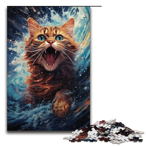 Puzzle für Erwachsene 1000 Teile Bunte psychedelische Seekatze Holzpuzzle Lernspielzeug Familienspiele 75 x 50 cm Puzzle für Erwachsene 1000 Teile Bunte psychedelische Seekatze Holzpuzzle Lernspielzeug Familienspiele 75 x 50 cm von QSYFNBZL
