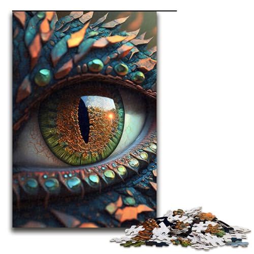 Puzzle für Erwachsene 1000 Teile Deluxe Drachenauge Spielzeug intellektuelles Spiel ganze Familie 75 x 50 cm Puzzle für Erwachsene 1000 Teile Deluxe Drachenauge Spielzeug intellektuelles Spiel ganze Familie 75 x 50 cm von QSYFNBZL