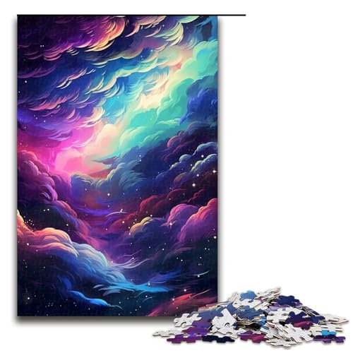 Puzzle für Erwachsene 1000 Teile Der Himmel bei Nacht ist umgeben Puzzle für Kinder Holzpuzzle dekomprimierendes intellektuelles Lernspielzeug 1000 Teile von QSYFNBZL