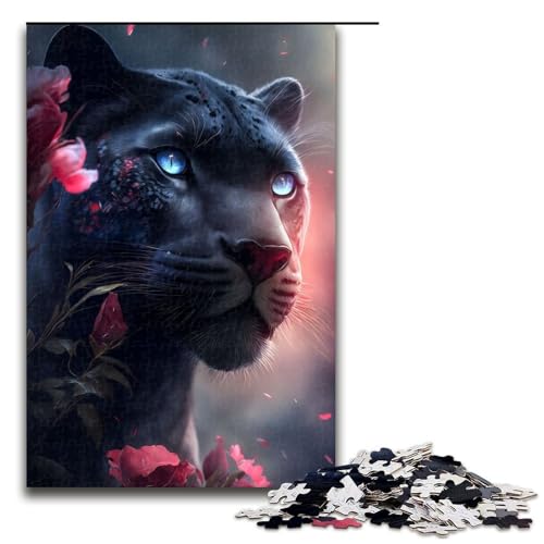 Puzzle für Erwachsene 1000 Teile Der Pinke Schwarze Panther Puzzle für Kinder Holzpuzzle Dekomprimierendes intellektuelles Lernspielzeug 75 x 50 cm Puzzle für Erwachsene 1000 Teile Der Pinke Schwarze Panther Puzzle für Kinder Holzpuzzle Dekomprimierendes intellektuelles Lernspielzeug 75 x 50 cm von QSYFNBZL
