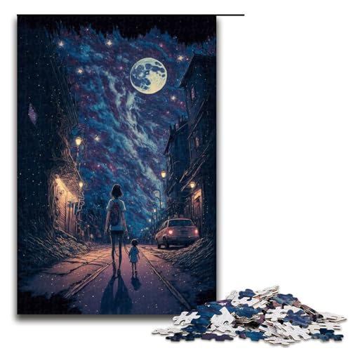 Puzzle für Erwachsene 1000 Teile Der Weg zur Sternennacht Puzzle Lernspiele für Zuhause DIY Spielzeug tolles Geschenk für Spiele 75 x 50 cm von QSYFNBZL