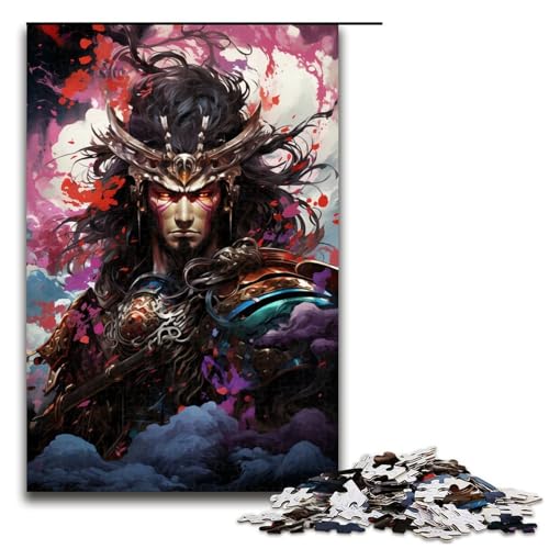Puzzle für Erwachsene 1000 Teile Der farbenfrohe psychedelische Weg der Samurai Puzzlespiel Spielzeug lustig 75 x 50 cm von QSYFNBZL
