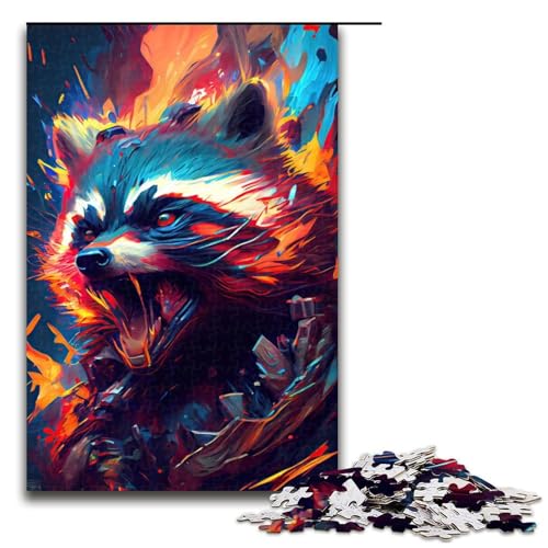 Puzzle für Erwachsene 1000 Teile Der freche Waschbär Geburtstagsgeschenk für Teenager ab 14 Jahren 75 x 50 cm Puzzle für Erwachsene 1000 Teile Der freche Waschbär Geburtstagsgeschenk für Teenager ab 14 Jahren 75 x 50 cm von QSYFNBZL