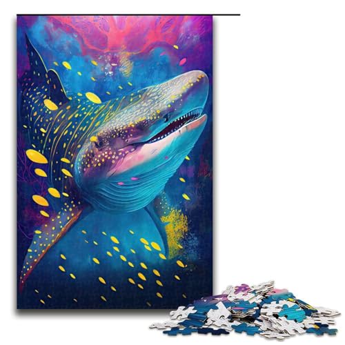 Puzzle für Erwachsene 1000 Teile Der friedliche Walhai Puzzlespiel Spielzeug lustig 75 x 50 cm von QSYFNBZL