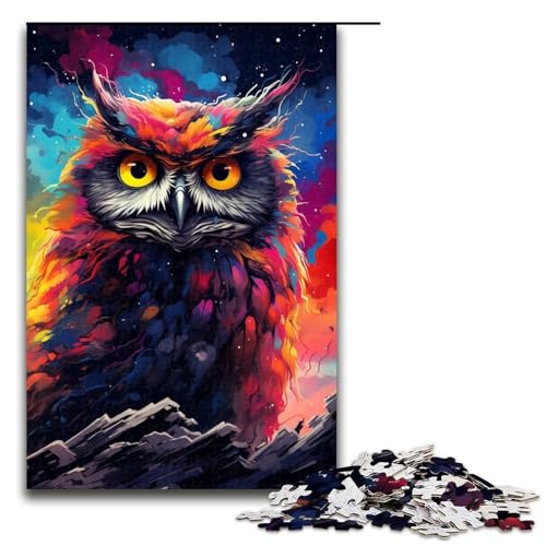 Puzzle für Erwachsene 1000 Teile Die Eule im Krater ist umgeben Puzzle Lernspiele für Zuhause DIY Spielzeug tolles Geschenk für Spiele 1000 Teile von QSYFNBZL