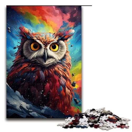 Puzzle für Erwachsene 1000 Teile Die Eule im Krater ist umgeben Puzzle Lernspiele für Zuhause DIY Spielzeug tolles Geschenk für Spiele 1000 Teile von QSYFNBZL