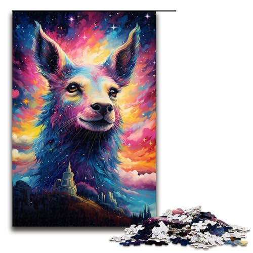 Puzzle für Erwachsene 1000 Teile Die farbenfrohe Psychedelia der Sternenalpakas Puzzlespiel Spielzeug lustig 75 x 50 cm von QSYFNBZL