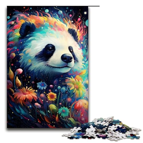Puzzle für Erwachsene 1000 Teile Die farbenfrohe Psychedelia der Sternennacht Panda unmögliches Puzzle Familienspiel Stressabbau schwierige Herausforderung 75 x 50 cm Puzzle für Erwachsene 1000 Teile Die farbenfrohe Psychedelia der Sternennacht Panda unmögliches Puzzle Familienspiel Stressabbau schwierige Herausforderung 75 x 50 cm von QSYFNBZL