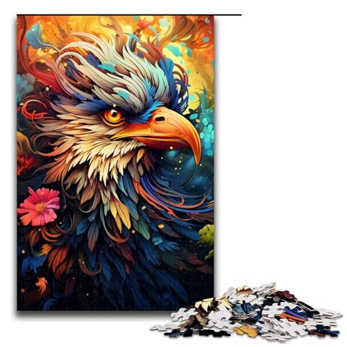 Puzzle für Erwachsene 1000 Teile Die farbenfrohe Psychedelia der Vogelkrieger Holzpuzzle Lernspielzeug Familienspiele 75x50cm von QSYFNBZL