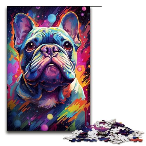 Puzzle für Erwachsene 1000 Teile Die farbenfrohe Psychedelie Einer sanften Bulldogge Puzzle für Kinder Holzpuzzle dekomprimierendes intellektuelles Lernspielzeug 75 x 50 cm Puzzle für Erwachsene 1000 Teile Die farbenfrohe Psychedelie Einer sanften Bulldogge Puzzle für Kinder Holzpuzzle dekomprimierendes intellektuelles Lernspielzeug 75 x 50 cm von QSYFNBZL