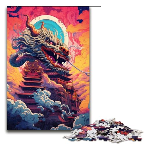 Puzzle für Erwachsene 1000 Teile Drachen und Tempel von SplattersLots Dickes farbiges Puzzle für Erwachsene Holzspiele für die ganze Familie Weihnachts und Geburtstagsgeschenke 75 x 50 cm Puzzle für Erwachsene 1000 Teile Drachen und Tempel von SplattersLots Dickes farbiges Puzzle für Erwachsene Holzspiele für die ganze Familie Weihnachts und Geburtstagsgeschenke 75 x 50 cm von QSYFNBZL