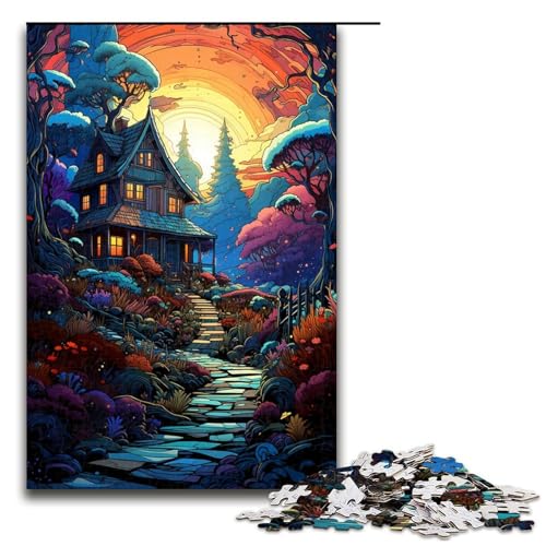 Puzzle für Erwachsene 1000 Teile Dschungelhütte Holzpuzzle Lernspielzeug Familienspiele 75 x 50 cm Puzzle für Erwachsene 1000 Teile Dschungelhütte Holzpuzzle Lernspielzeug Familienspiele 75 x 50 cm von QSYFNBZL