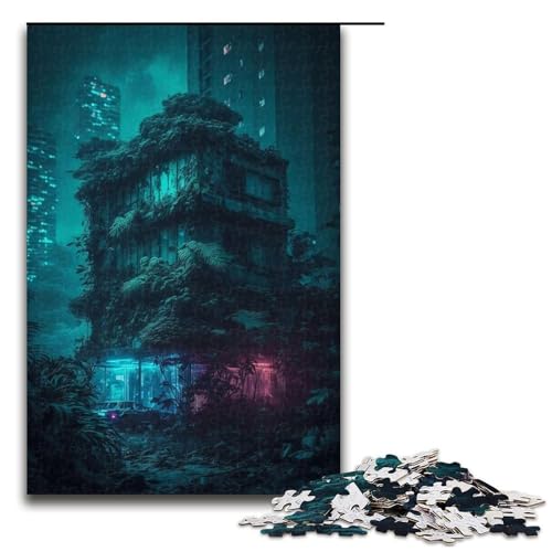 Puzzle für Erwachsene 1000 Teile Dschungelstadt Puzzle Geburtstagsgeschenk für Teenager ab 14 Jahren 75 x 50 cm von QSYFNBZL