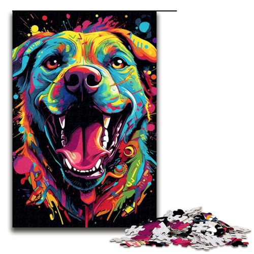 Puzzle für Erwachsene 1000 Teile EIN fröhlicher frecher Hund Puzzle für Erwachsene Holzspiele für die ganze Familie Weihnachtsund Geburtstagsgeschenke 75 x 50 cm Puzzle für Erwachsene 1000 Teile EIN fröhlicher frecher Hund Puzzle für Erwachsene Holzspiele für die ganze Familie Weihnachtsund Geburtstagsgeschenke 75 x 50 cm von QSYFNBZL