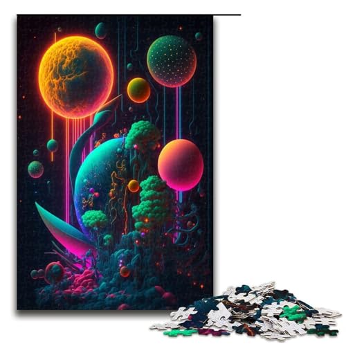 Puzzle für Erwachsene 1000 Teile Egzoworlds Puzzles Spiel Spielzeug Lustig 75x50cm von QSYFNBZL