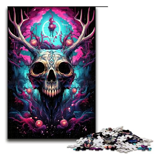Puzzle für Erwachsene 1000 Teile Elchschädel Puzzle Lernspiele für Zuhause DIY Spielzeug tolles Geschenk für Spiele 75 x 50 cm Puzzle für Erwachsene 1000 Teile Elchschädel Puzzle Lernspiele für Zuhause DIY Spielzeug tolles Geschenk für Spiele 75 x 50 cm von QSYFNBZL