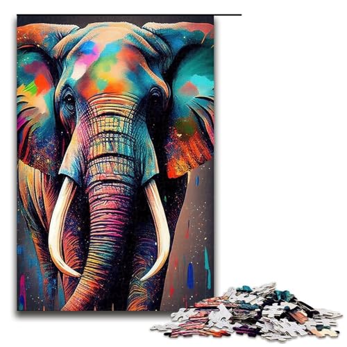 Puzzle für Erwachsene 1000 Teile Elefant Pop Art Tierpuzzle Spiel zum Anfassen 75 x 50 cm Puzzle für Erwachsene 1000 Teile Elefant Pop Art Tierpuzzle Spiel zum Anfassen 75 x 50 cm von QSYFNBZL
