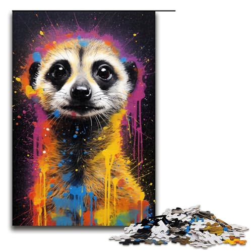 Puzzle für Erwachsene 1000 Teile Erdmännchen bunt 14 Puzzleteile für Lernspiele Herausforderungsspielzeug einzigartige Heimdekoration und Geschenke 75 x 50 cm Puzzle für Erwachsene 1000 Teile Erdmännchen bunt 14 Puzzleteile für Lernspiele Herausforderungsspielzeug einzigartige Heimdekoration und Geschenke 75 x 50 cm von QSYFNBZL