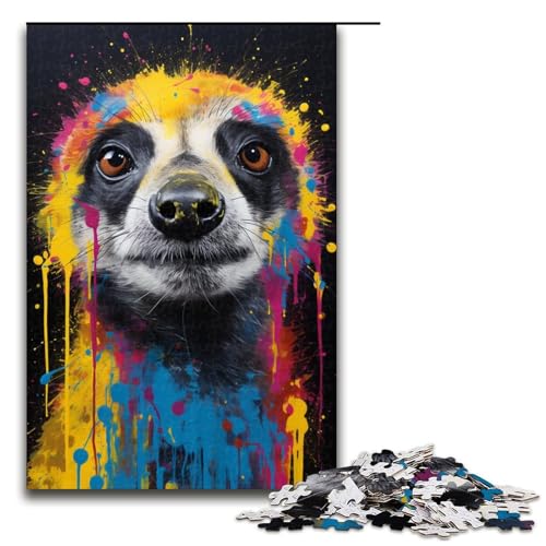 Puzzle für Erwachsene 1000 Teile Erdmännchen buntes Holzpuzzle Lernspielzeug Familienspiele 75 x 50 cm Puzzle für Erwachsene 1000 Teile Erdmännchen buntes Holzpuzzle Lernspielzeug Familienspiele 75 x 50 cm von QSYFNBZL