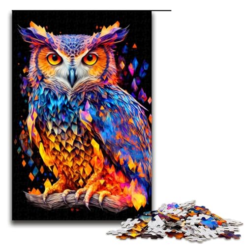 Puzzle für Erwachsene 1000 Teile Eulen Puzzle Spielspielzeug lustig 75 x 50 cm von QSYFNBZL