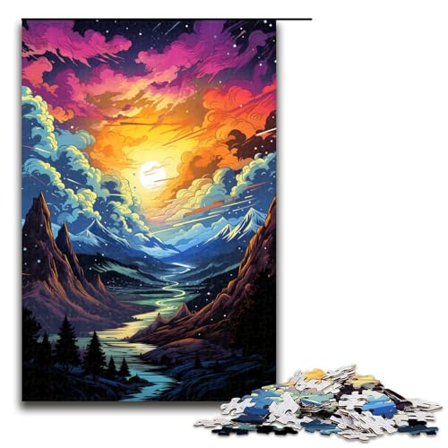 Puzzle für Erwachsene 1000 Teile Fantasie Bunte Berggipfel unmögliches Puzzle Familienspiel Stressabbau schwierige Herausforderung 75 x 50 cm Puzzle für Erwachsene 1000 Teile Fantasie Bunte Berggipfel unmögliches Puzzle Familienspiel Stressabbau schwierige Herausforderung 75 x 50 cm von QSYFNBZL