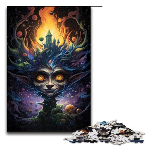 Puzzle für Erwachsene 1000 Teile Fantasie Bunte Elfen Kunstwerk Geburtstagsgeschenk Wandkunst 75 x 50 cm von QSYFNBZL