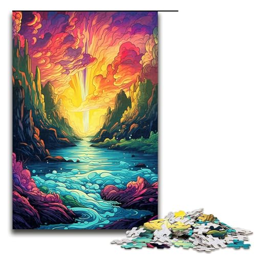 Puzzle für Erwachsene 1000 Teile Fantasie Bunte Landschaft Holzpuzzle Lernspielzeug Familienspiele 75 x 50 cm Puzzle für Erwachsene 1000 Teile Fantasie Bunte Landschaft Holzpuzzle Lernspielzeug Familienspiele 75 x 50 cm von QSYFNBZL