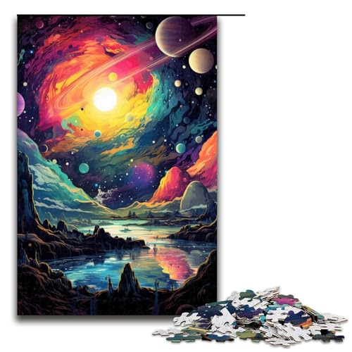 Puzzle für Erwachsene 1000 Teile Fantasie Kosmische Landschaft DIY Puzzle Spielzeug tolle Geschenke zu Weihnachten für Teenager ab 14 Jahren 75 x 50 cm von QSYFNBZL