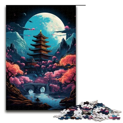 Puzzle für Erwachsene 1000 Teile Fantasie Puzzle mit japanischer Pagode für Erwachsene Holzspiele für die ganze Familie Weihnachts und Geburtstagsgeschenke 75 x 50 cm Puzzle für Erwachsene 1000 Teile Fantasie Puzzle mit japanischer Pagode für Erwachsene Holzspiele für die ganze Familie Weihnachts und Geburtstagsgeschenke 75 x 50 cm von QSYFNBZL