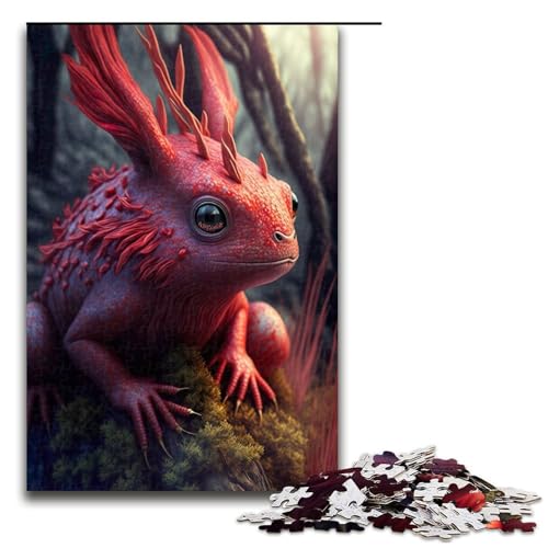 Puzzle für Erwachsene 1000 Teile Fantasie Puzzle mit roter Eidechse für Erwachsene Holzspiele für die ganze Familie Weihnachts und Geburtstagsgeschenke 75 x 50 cm Puzzle für Erwachsene 1000 Teile Fantasie Puzzle mit roter Eidechse für Erwachsene Holzspiele für die ganze Familie Weihnachts und Geburtstagsgeschenke 75 x 50 cm von QSYFNBZL