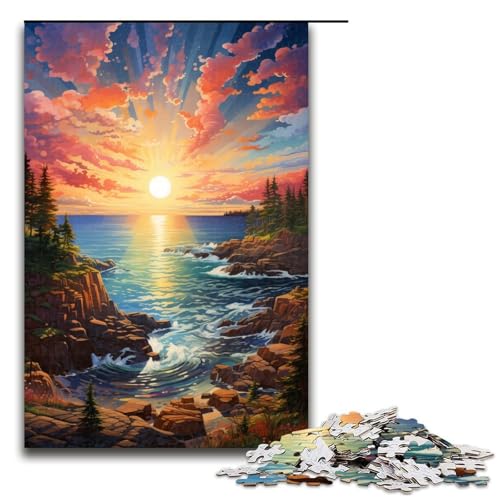 Puzzle für Erwachsene 1000 Teile Fantasie Sonnenuntergang am Strand Puzzle für Erwachsene Holzspiele für die ganze Familie Weihnachts und Geburtstagsgeschenke 75 x 50 cm Puzzle für Erwachsene 1000 Teile Fantasie Sonnenuntergang am Strand Puzzle für Erwachsene Holzspiele für die ganze Familie Weihnachts und Geburtstagsgeschenke 75 x 50 cm von QSYFNBZL