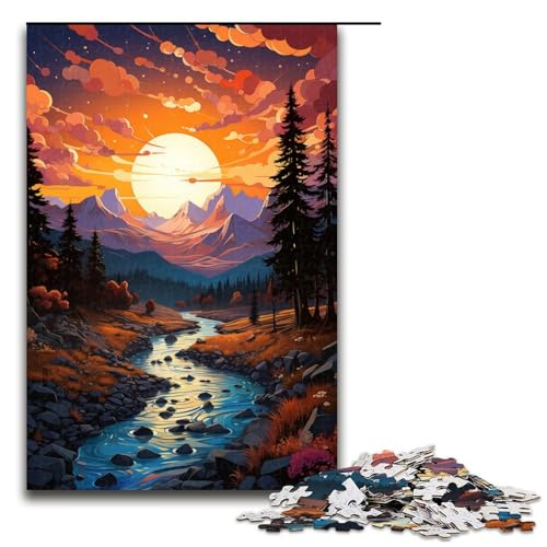 Puzzle für Erwachsene 1000 Teile Fantasie Sonnenuntergangslandschaft Holzpuzzle Lernspielzeug Familienspiele 75 x 50 cm Puzzle für Erwachsene 1000 Teile Fantasie Sonnenuntergangslandschaft Holzpuzzle Lernspielzeug Familienspiele 75 x 50 cm von QSYFNBZL