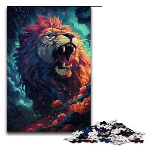 Puzzle für Erwachsene 1000 Teile Fantasie bunter Löwe Holzpuzzle Lernspielzeug Familienspiele 75 x 50 cm Puzzle für Erwachsene 1000 Teile Fantasie bunter Löwe Holzpuzzle Lernspielzeug Familienspiele 75 x 50 cm von QSYFNBZL