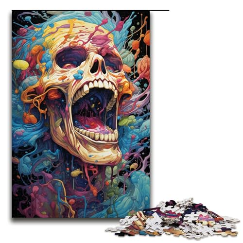 Puzzle für Erwachsene 1000 Teile Fantasie bunter Totenkopf Puzzle für Lernspiele Herausforderungsspielzeug einzigartige Heimdekoration und Geschenke 75 x 50 cm Puzzle für Erwachsene 1000 Teile Fantasie bunter Totenkopf Puzzle für Lernspiele Herausforderungsspielzeug einzigartige Heimdekoration und Geschenke 75 x 50 cm von QSYFNBZL