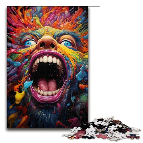 Puzzle für Erwachsene 1000 Teile Fantasie buntes Dämonen Puzzle Kunstwerk Geburtstagsgeschenk Wandkunst 75 x 50 cm von QSYFNBZL
