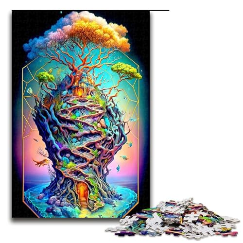 Puzzle für Erwachsene 1000 Teile Fantasielandschaft Puzzle Lernspiele für Zuhause DIY Spielzeug tolles Geschenk für Spiele 75 x 50 cm von QSYFNBZL