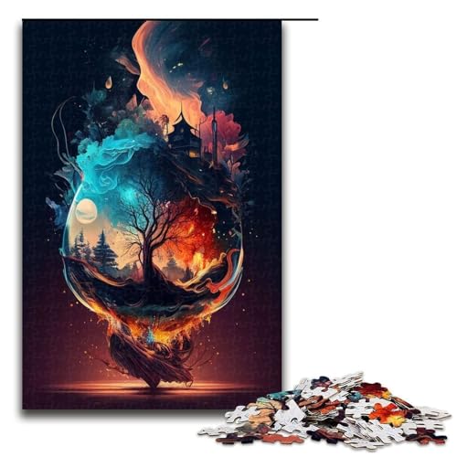 Puzzle für Erwachsene 1000 Teile Fantasielandschaften Geburtstagsgeschenk Geschenke für Teenager ab 14 Jahren 75 x 50 cm von QSYFNBZL