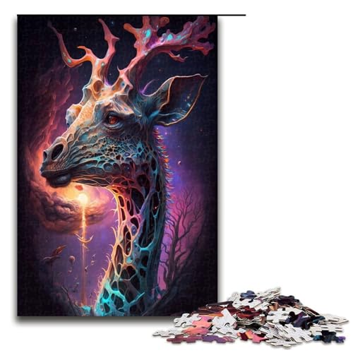 Puzzle für Erwachsene 1000 Teile Fantastische Giraffe Puzzle für Erwachsene Holzspiele für die ganze Familie Weihnachts und Geburtstagsgeschenke 75 x 50 cm Puzzle für Erwachsene 1000 Teile Fantastische Giraffe Puzzle für Erwachsene Holzspiele für die ganze Familie Weihnachts und Geburtstagsgeschenke 75 x 50 cm von QSYFNBZL