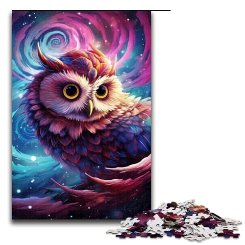 Puzzle für Erwachsene 1000 Teile Fantasy Art Eulen Puzzle für Erwachsene Holz Familienspiele Weihnachts und Geburtstagsgeschenke 1000 Teile von QSYFNBZL