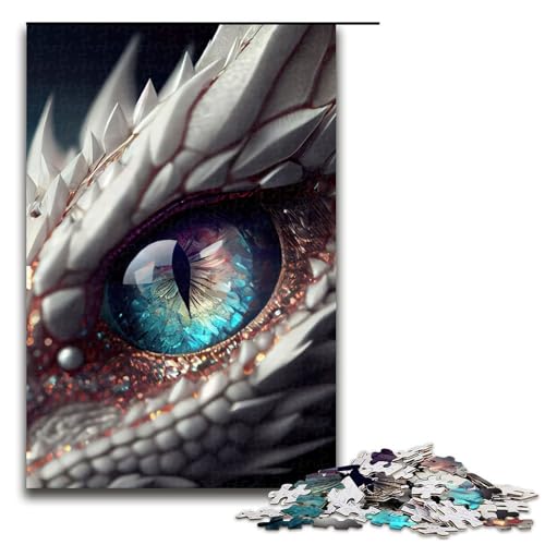 Puzzle für Erwachsene 1000 Teile Fantasy Drachenauge Puzzle für Erwachsene Holzspiele für die ganze Familie Weihnachts und Geburtstagsgeschenke 75 x 50 cm Puzzle für Erwachsene 1000 Teile Fantasy Drachenauge Puzzle für Erwachsene Holzspiele für die ganze Familie Weihnachts und Geburtstagsgeschenke 75 x 50 cm von QSYFNBZL