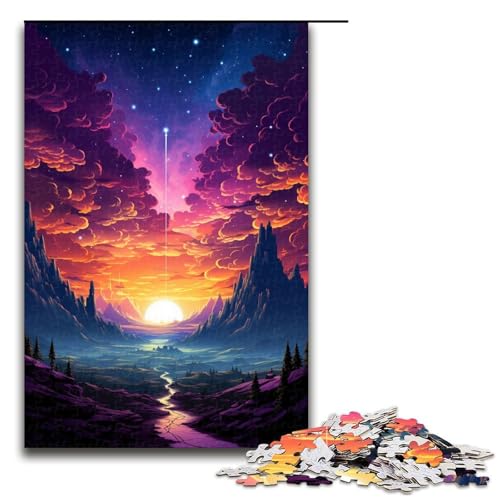 Puzzle für Erwachsene 1000 Teile Fantasy Nachtansicht Puzzle für Lernspiele Herausforderungsspielzeug einzigartige Heimdekoration und Geschenke 75 x 50 cm Puzzle für Erwachsene 1000 Teile Fantasy Nachtansicht Puzzle für Lernspiele Herausforderungsspielzeug einzigartige Heimdekoration und Geschenke 75 x 50 cm von QSYFNBZL
