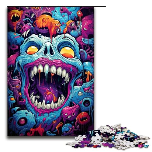 Puzzle für Erwachsene 1000 Teile Fantasy Puzzle mit psychedelischen Monstern jedes Teil ist einzigartig anspruchsvolles Familienspiel 75 x 50 cm Puzzle für Erwachsene 1000 Teile Fantasy Puzzle mit psychedelischen Monstern jedes Teil ist einzigartig anspruchsvolles Familienspiel 75 x 50 cm von QSYFNBZL