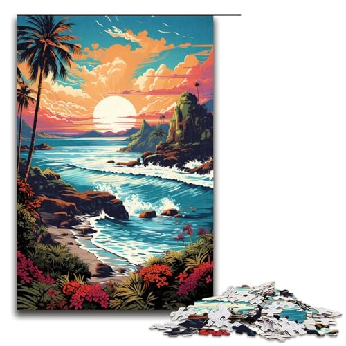 Puzzle für Erwachsene 1000 Teile Fantasy Strand bei Sonnenuntergang Puzzle für Erwachsene Holzspiele für die ganze Familie Weihnachts und Geburtstagsgeschenke 75 x 50 cm Puzzle für Erwachsene 1000 Teile Fantasy Strand bei Sonnenuntergang Puzzle für Erwachsene Holzspiele für die ganze Familie Weihnachts und Geburtstagsgeschenke 75 x 50 cm von QSYFNBZL