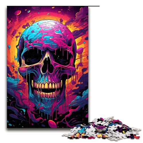 Puzzle für Erwachsene 1000 Teile Farbmalerei Totenkopf Puzzle für Erwachsene Holz Familienspiele Weihnachtsund Geburtstagsgeschenke 75 x 50 cm Puzzle für Erwachsene 1000 Teile Farbmalerei Totenkopf Puzzle für Erwachsene Holz Familienspiele Weihnachtsund Geburtstagsgeschenke 75 x 50 cm von QSYFNBZL