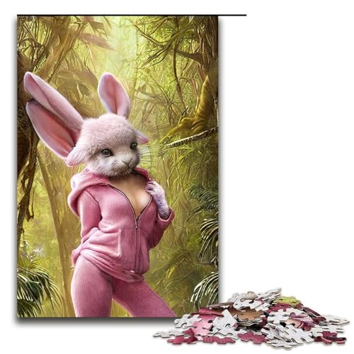 Puzzle für Erwachsene 1000 Teile Fashion Bunny Puzzle für Erwachsene Holzspiele für die ganze Familie Weihnachts und Geburtstagsgeschenke 75 x 50 cm Puzzle für Erwachsene 1000 Teile Fashion Bunny Puzzle für Erwachsene Holzspiele für die ganze Familie Weihnachts und Geburtstagsgeschenke 75 x 50 cm von QSYFNBZL