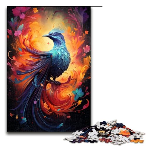 Puzzle für Erwachsene 1000 Teile Feuerfarbener Phönix Unmögliches Puzzle Familienspiel Stressabbau Schwierige Herausforderung 75 x 50 cm von QSYFNBZL